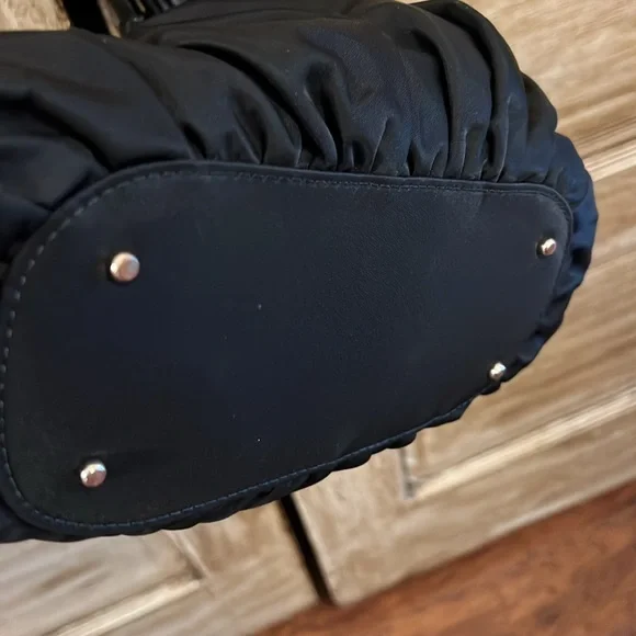 Kate Spade New York Nylon Small Karen Shoulder Handbag - Black With Dust Bag - Picture 9 of 9